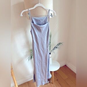Urban Revivo maxi satin textured dress grey silver size small